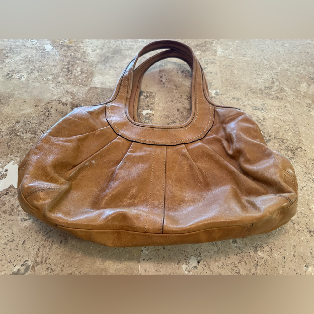 Coach Tan Leather Shoulder Bag